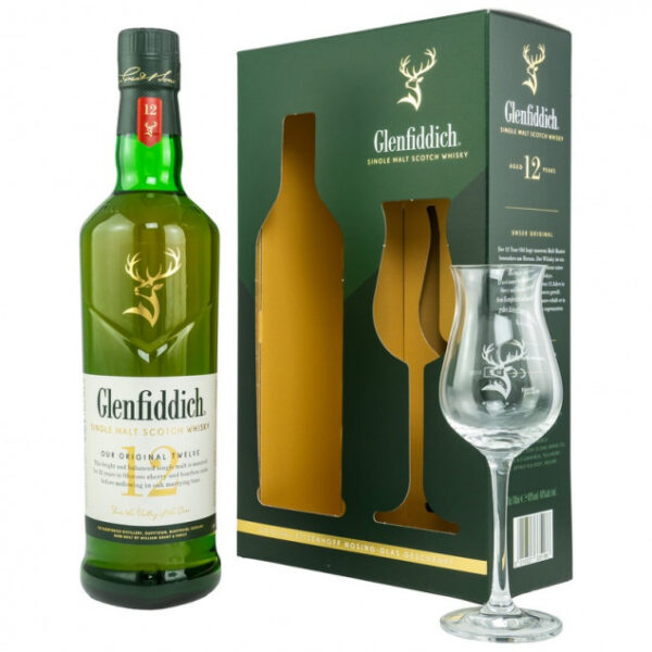 Glenfiddich 12 Jahre mit 1 Nosing Glas 0,7 L 40% vol