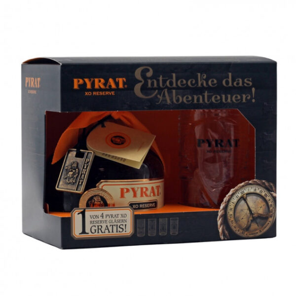 Pyrat XO Reserve Geschenkpackung mit 1 Glas 0,7 L 40% vol