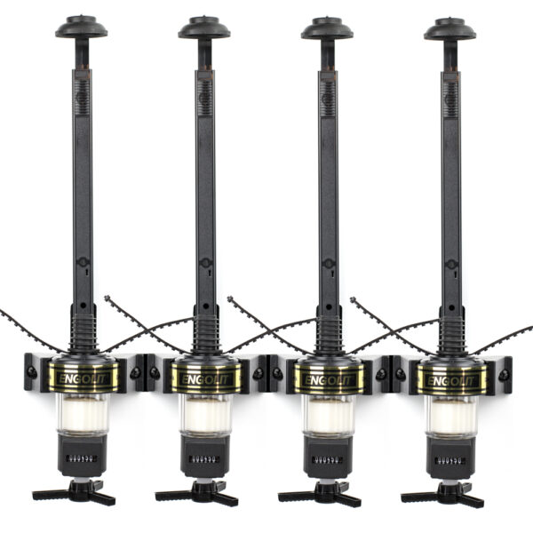 ENGOLIT Spirituosen-Dosierer mit Z?hler (Pr?zisions-Z?hlwerk) 3,5 cl 4er-Komplett-Set Mit Flaschensicherung