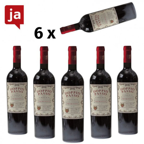 Doppio Passo Puglia Primitivo 6 x 0,75 L 13% vol