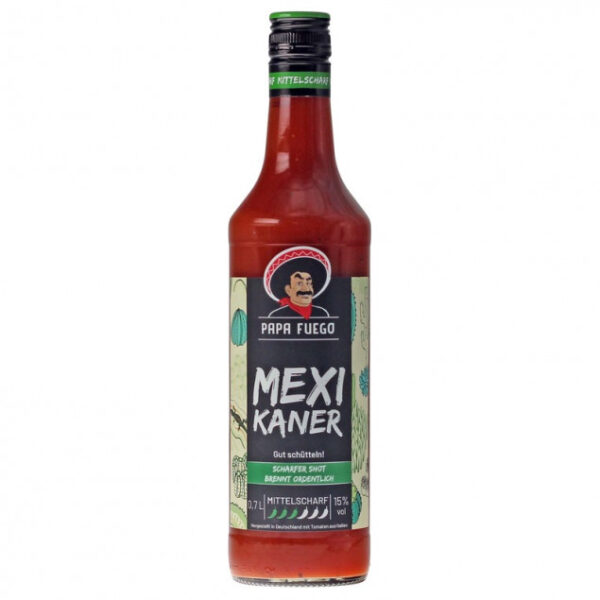 Papa Fuego Mexikaner mittelscharf Tomatenschnaps Likör 0,7 L 15% vol